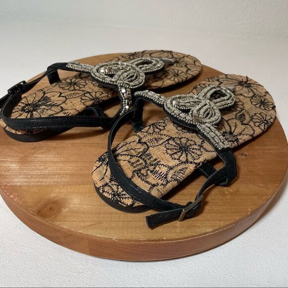 Muk Luks beaded sling backs - Picture 5 of 9